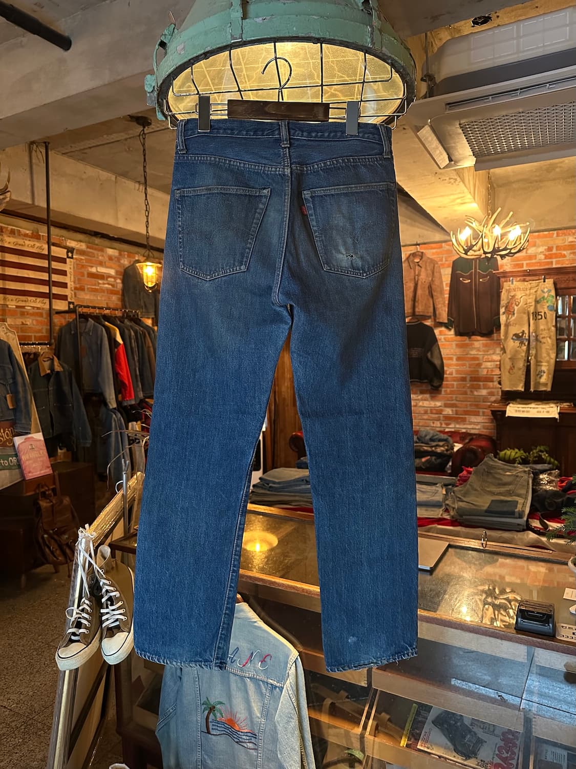 70s USA 빈티지 리바이스 501 66전기 셀비지 데님 팬츠 상품이미지7