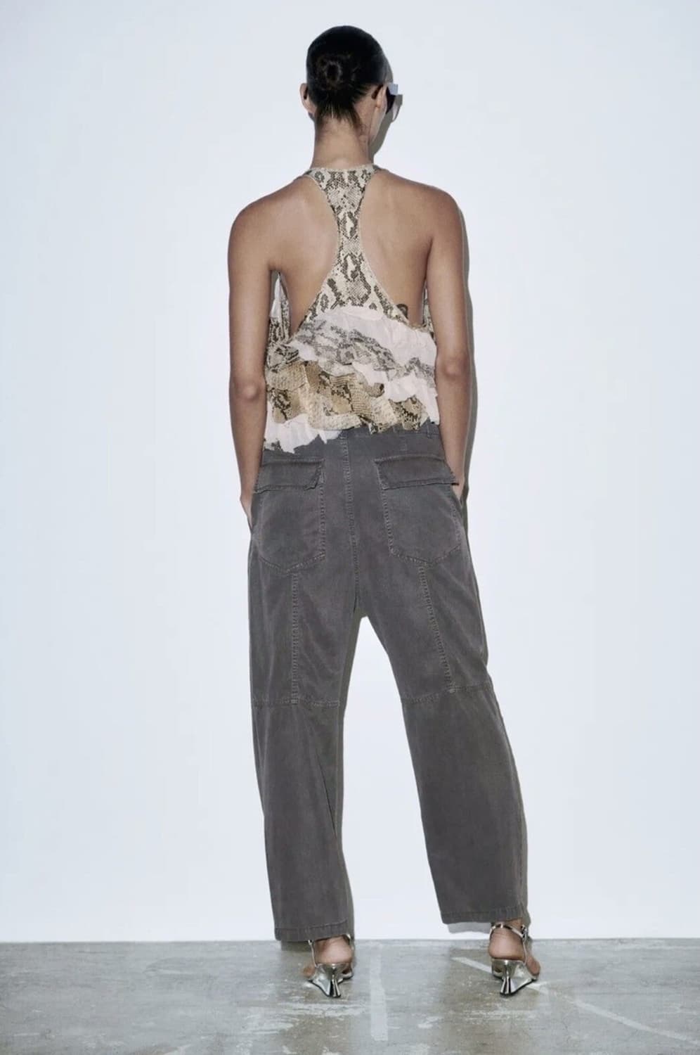 ZARA 자라 파이톤 홀터넥 탑 상품이미지4