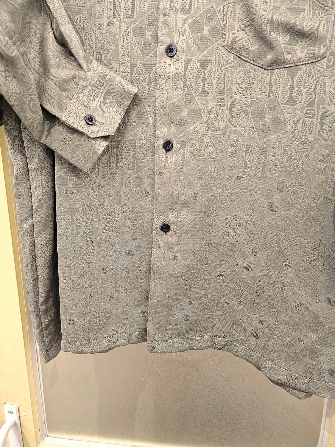 LOGRES 그린 자가드 셔츠 블라우스 상품이미지5