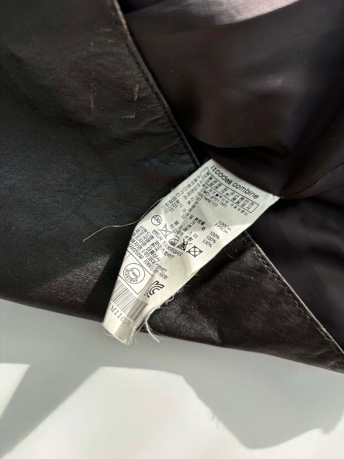 [100] 코데즈컴바인 양가죽 라이더 자켓 상품이미지4