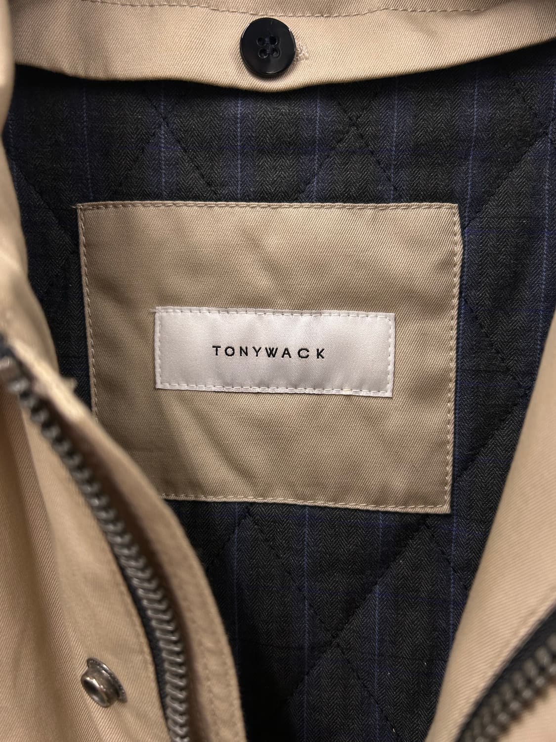 TONYWACK 아이보리 분리형 트렌치 코트 상품이미지6