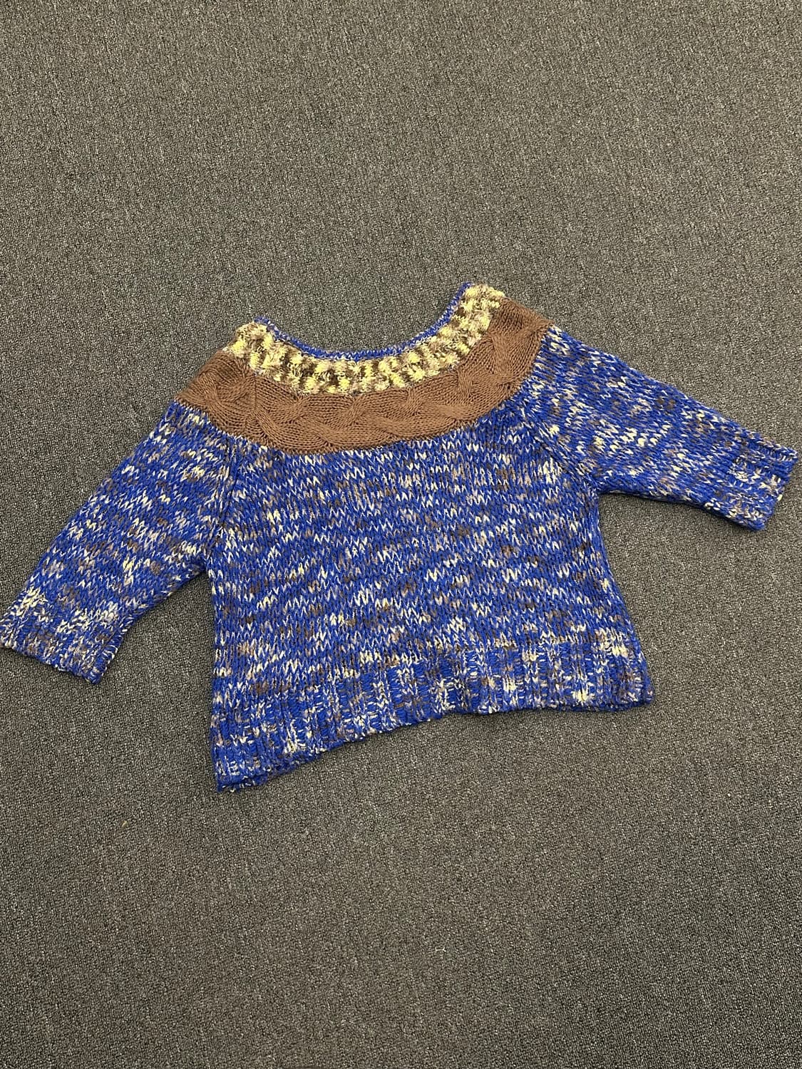 OS)TITICACA 빈티지 여성 칠부 니트 상품이미지3