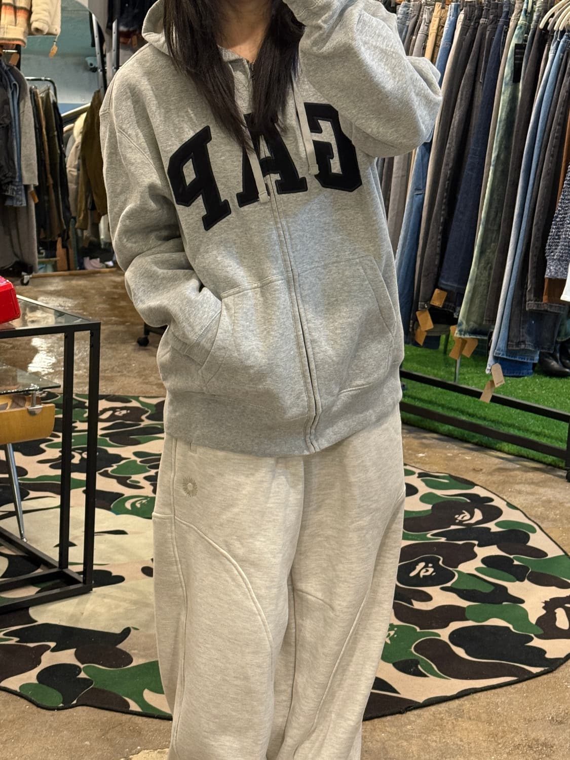 GAP 갭 후드집업 그레이 상품이미지4