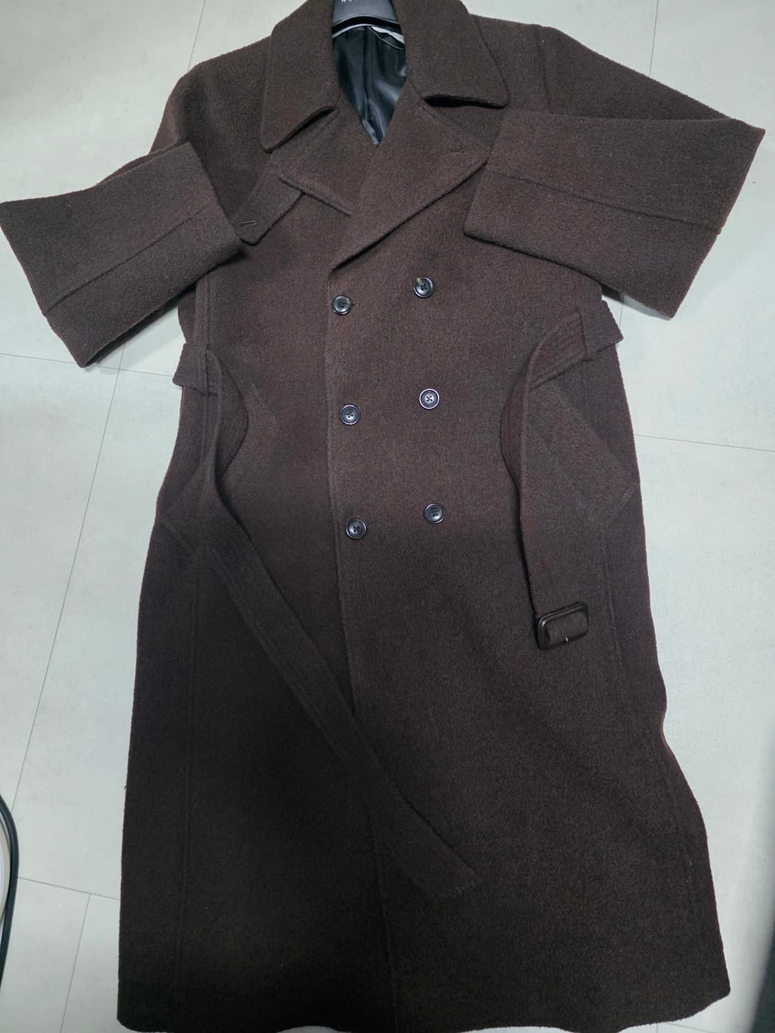 노이어 루즈핏 알파카 부클 트렌치코트 상품이미지4