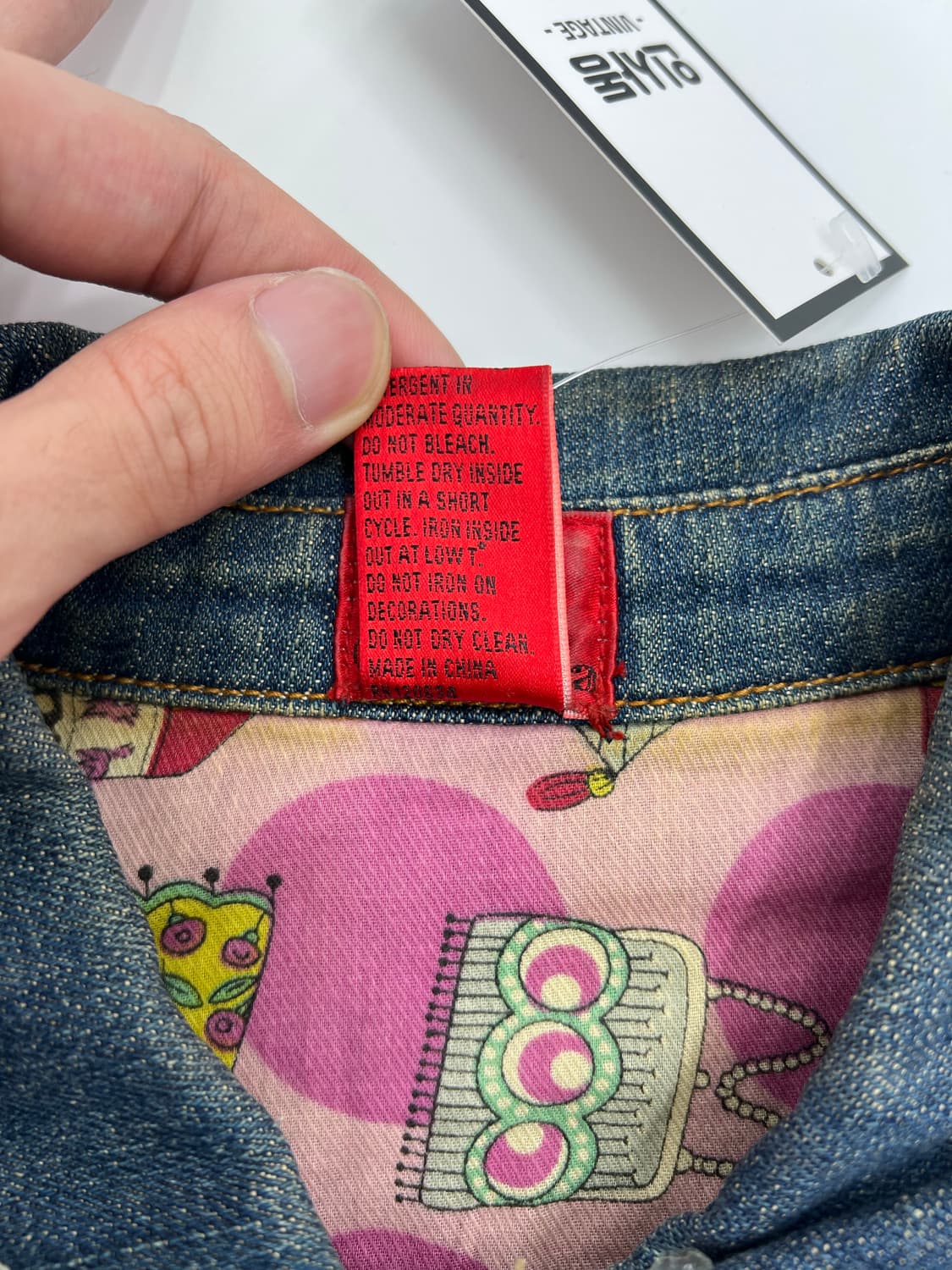 빈티지 비즈 디테일 데님자켓 상품이미지4