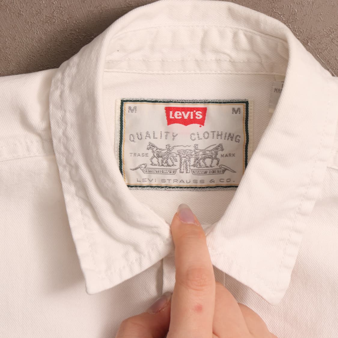 90's 리바이스 화이트 코튼셔츠 A1598 상품이미지3