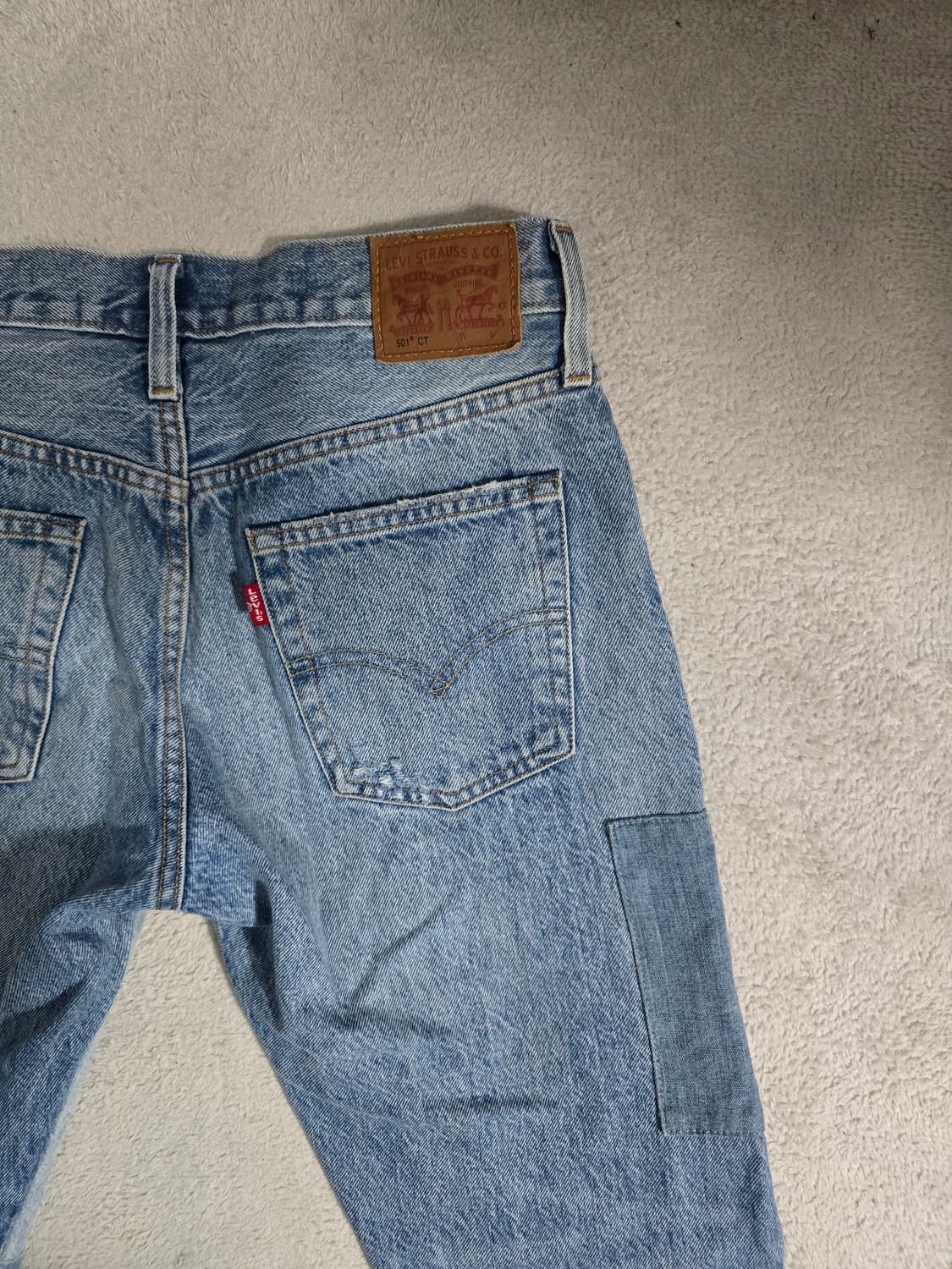 리바이스 501CT 패치워크 데님 팬츠 30-31 상품이미지6