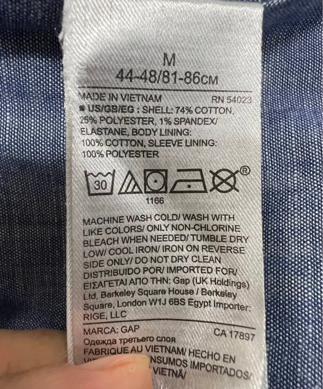 갭 GAP 남성 간절기 코튼자켓 M 상품이미지7