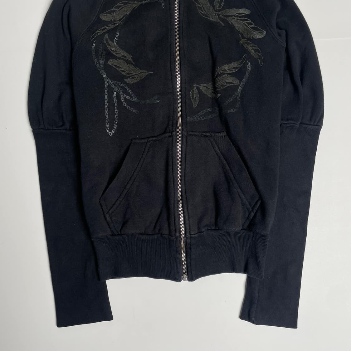 디젤 나뭇잎 체인 프린트 롱 립 져지 자켓 상품이미지4