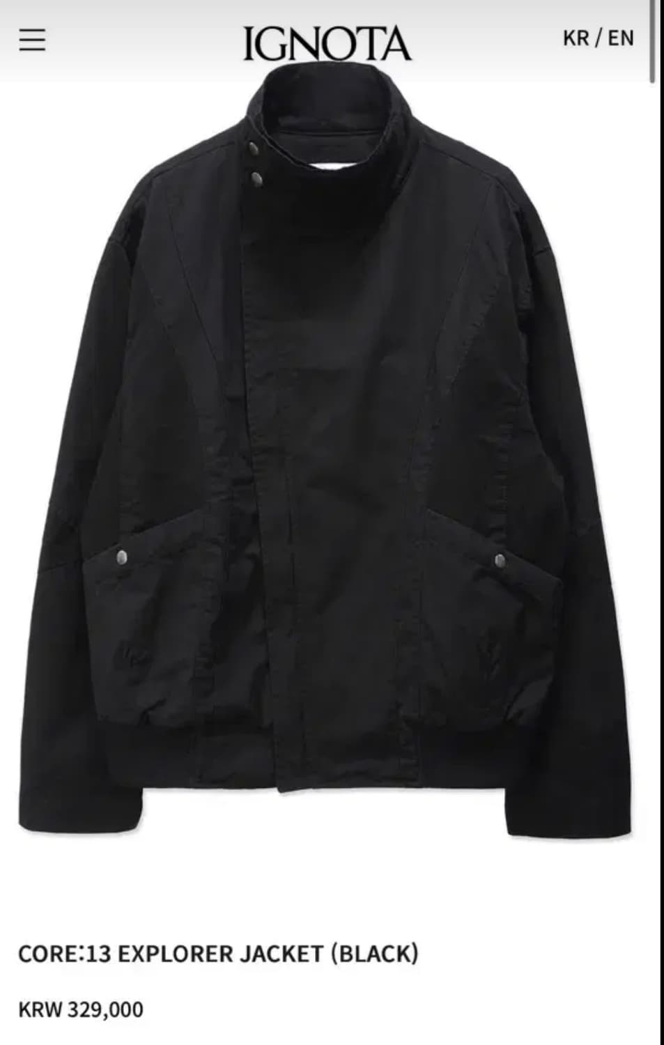 이그노타 코어 13 블랙 익스플로러 자켓 상품이미지1