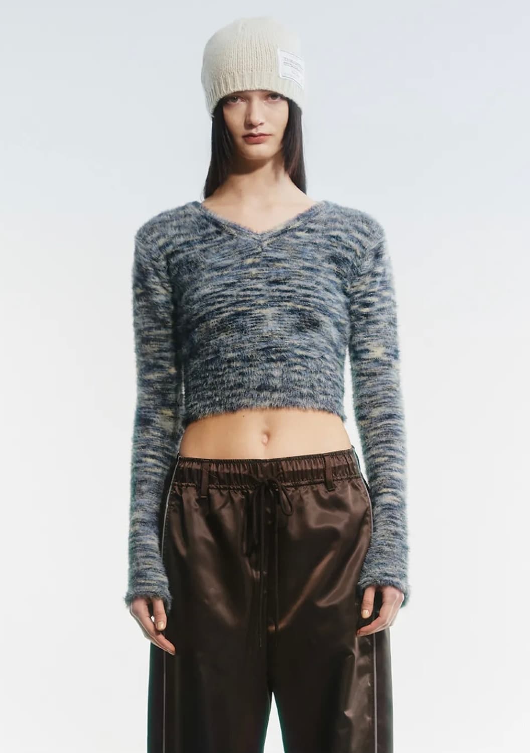 [새상품] 더오픈프로덕트 블렌디드 크롭 니트 (오픈와이와이) 상품이미지2