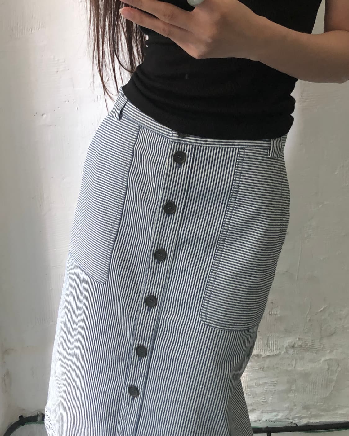 Jil Sander 질샌더 스트라이프 버튼 스커트 상품이미지2
