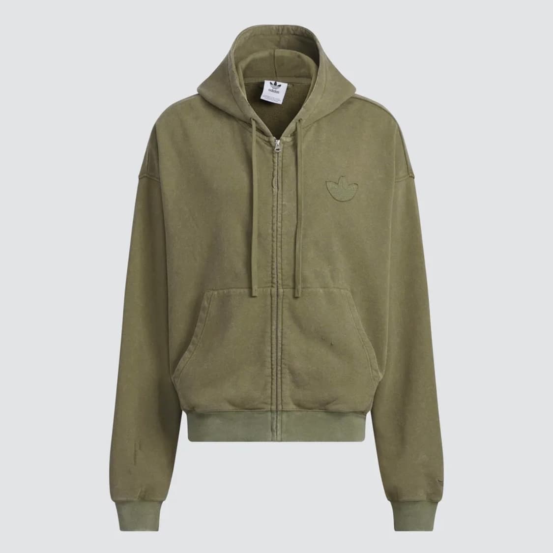 아디다스 워시드 후드 재킷 후드집업 카키 상품이미지2