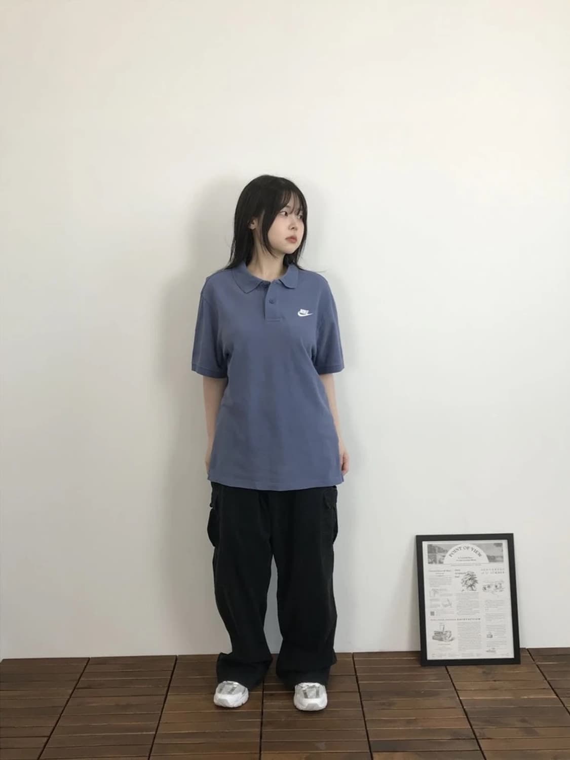 Nike Swoosh Polo Shirt Blue 상품이미지1