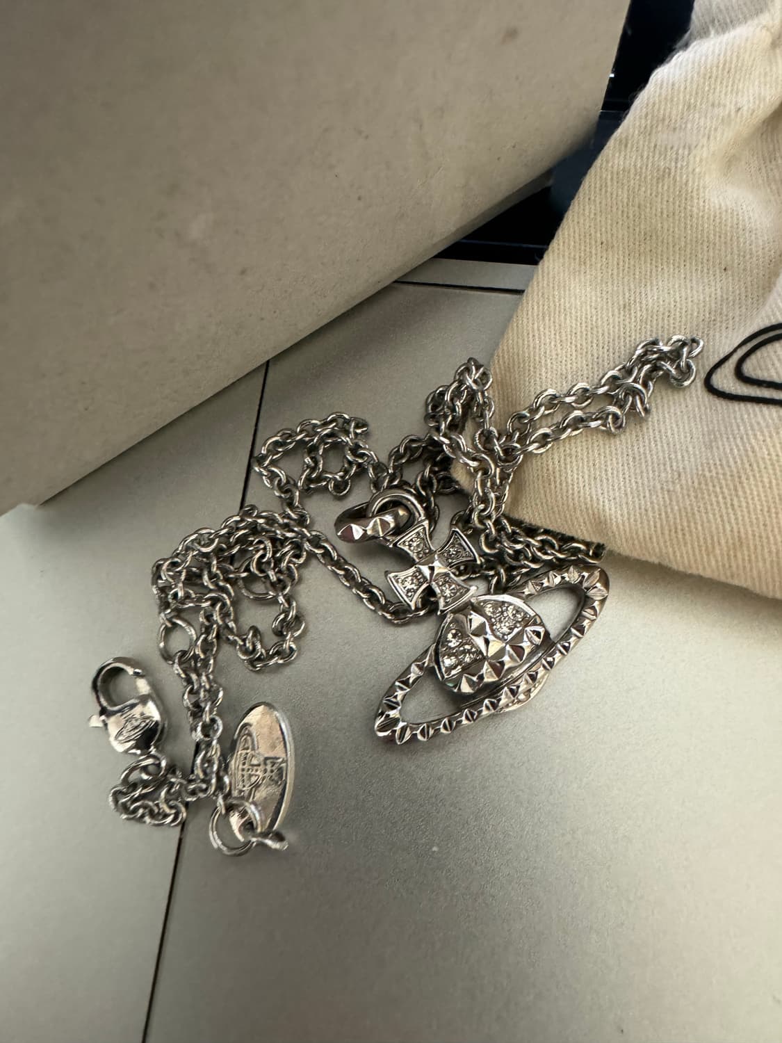 비비안웨스트우드 목걸이 실버 상품이미지2