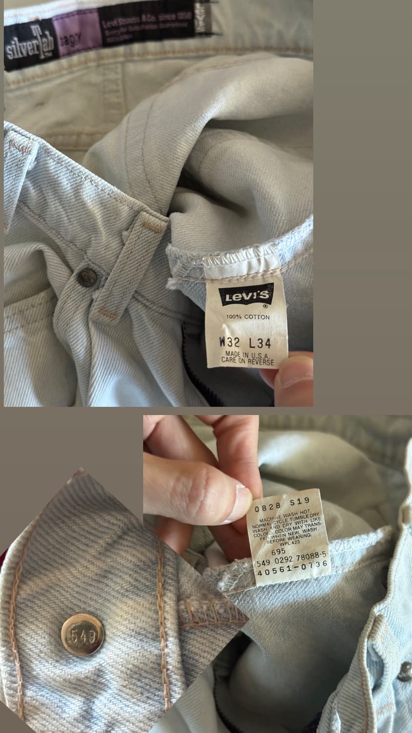 90s USA 리바이스 실버탭 배기핏 데님 팬츠 상품이미지10
