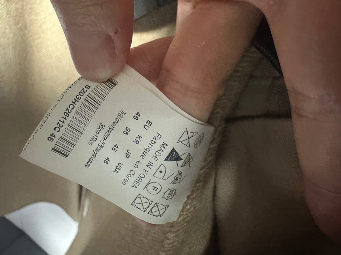 20fw 솔리드옴므 베이지 트윌 코트 46 상품이미지5