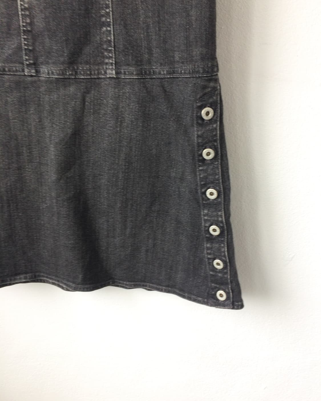 Side button point denim skirt 상품이미지3