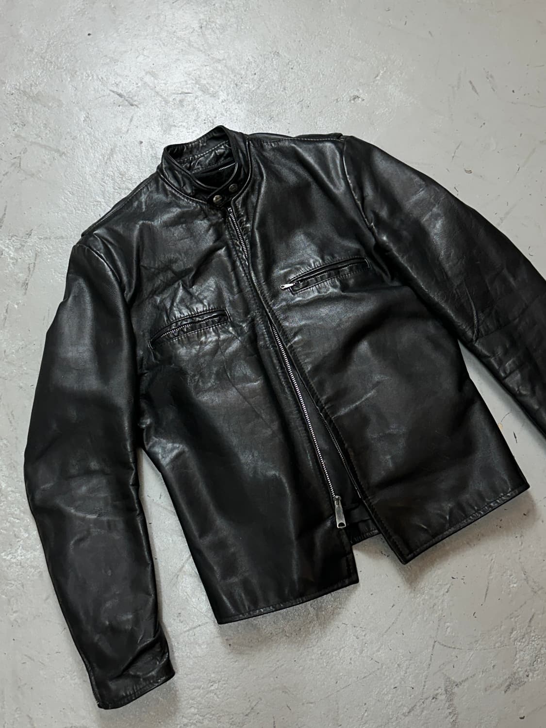 80's 브룩스 레더 카페레이서 자켓 빈티지 레더 자켓 상품이미지5