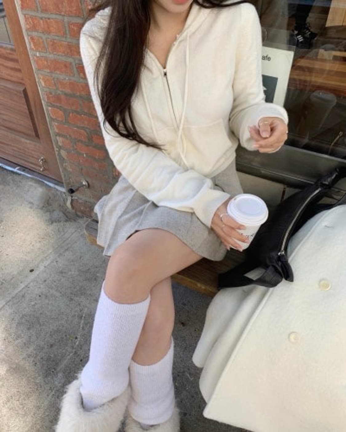 리즈 니트후드집업 Leeds Nelly knit hoodie zip-up 상품이미지2