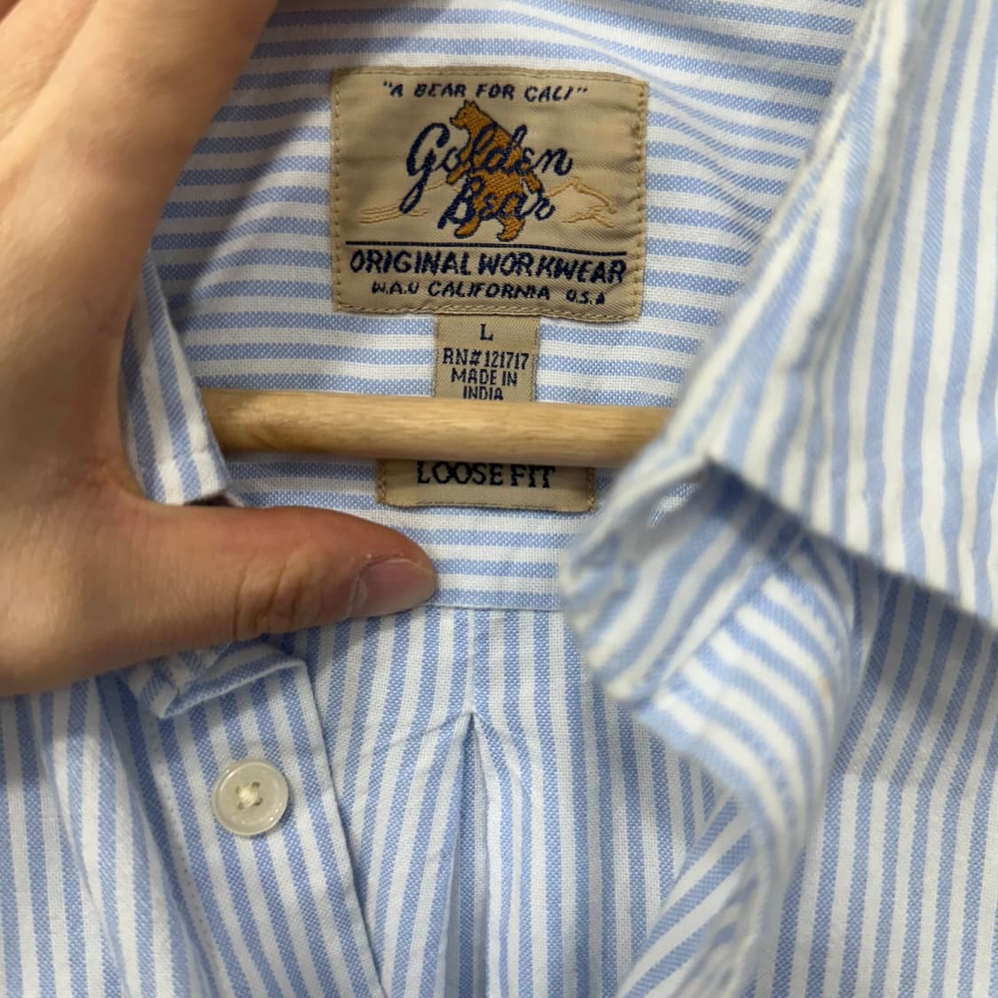 후아유 골든베어 스트라이프 셔츠 상품이미지3