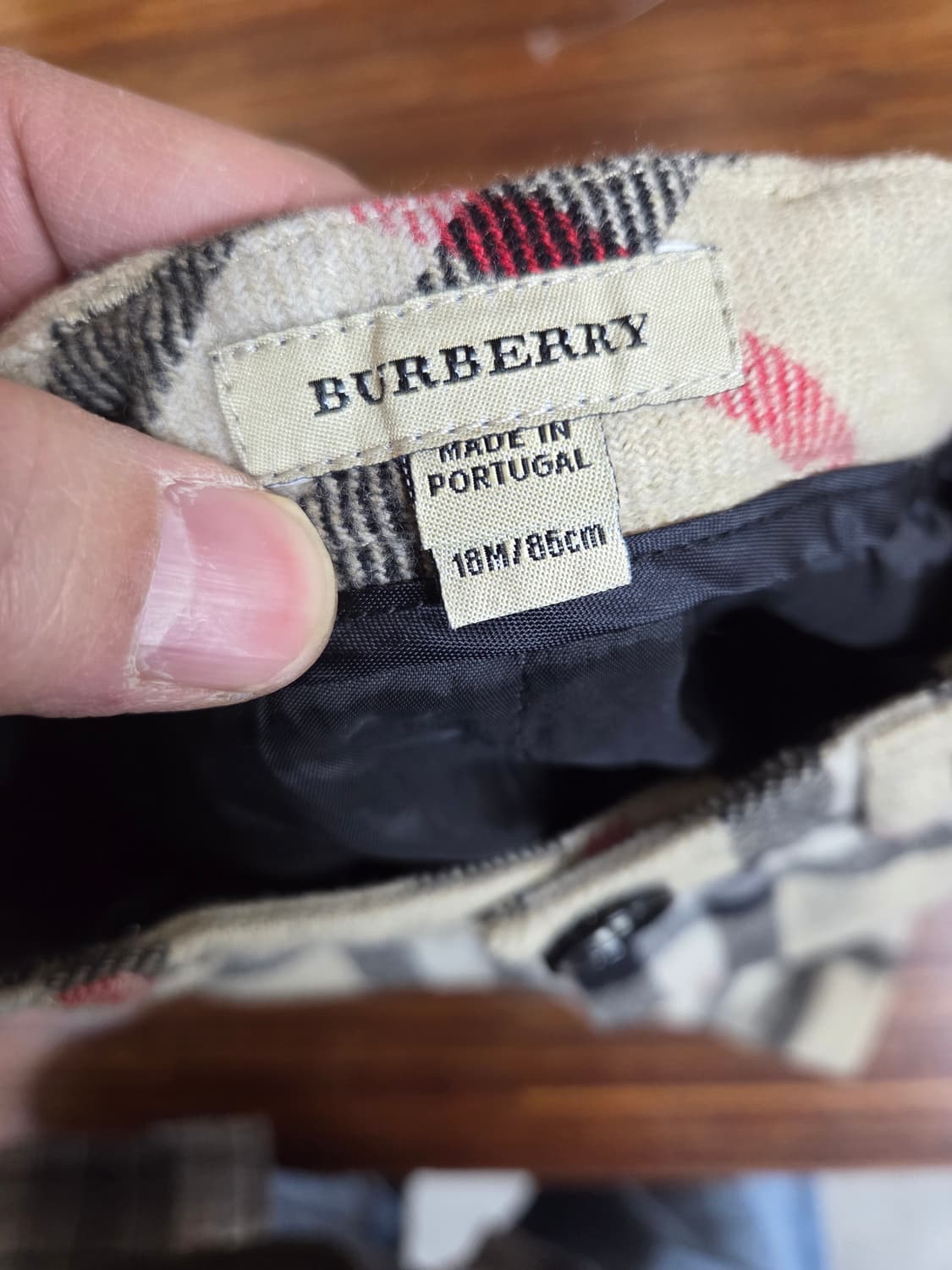 버버리 키즈 노바체크 울 팬츠 85cm 상품이미지3