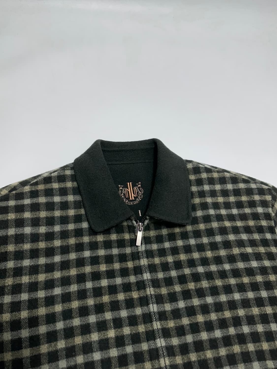 인디안 체크 모직자켓 블루종 상품이미지2