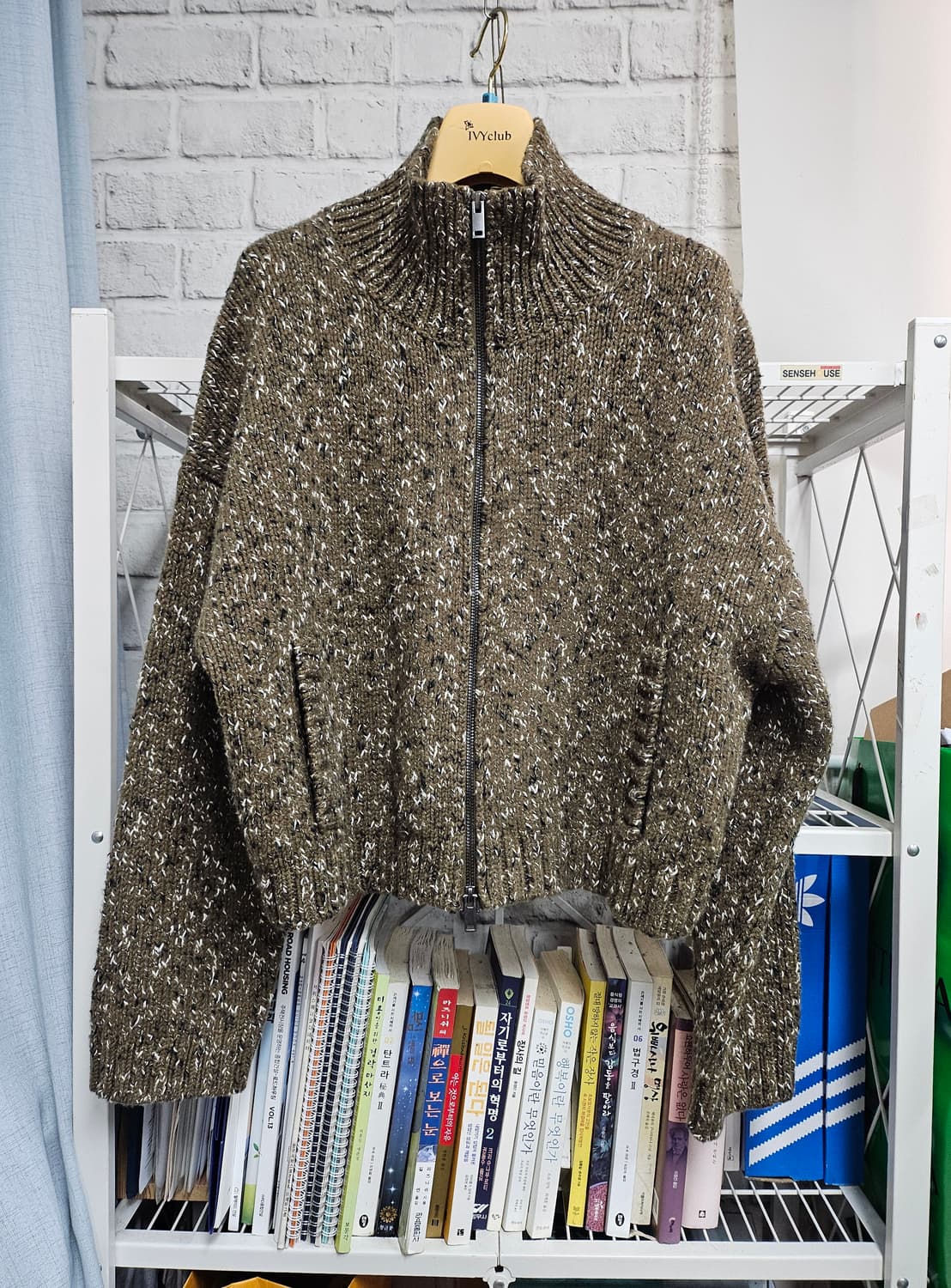 코스 여성니트가디건 66 청키 플렉트 울 집업 가디건 WL93 상품이미지1