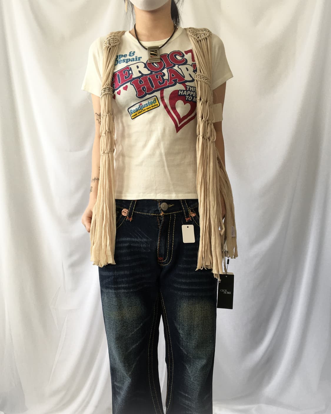 Fringe open vest 상품이미지4