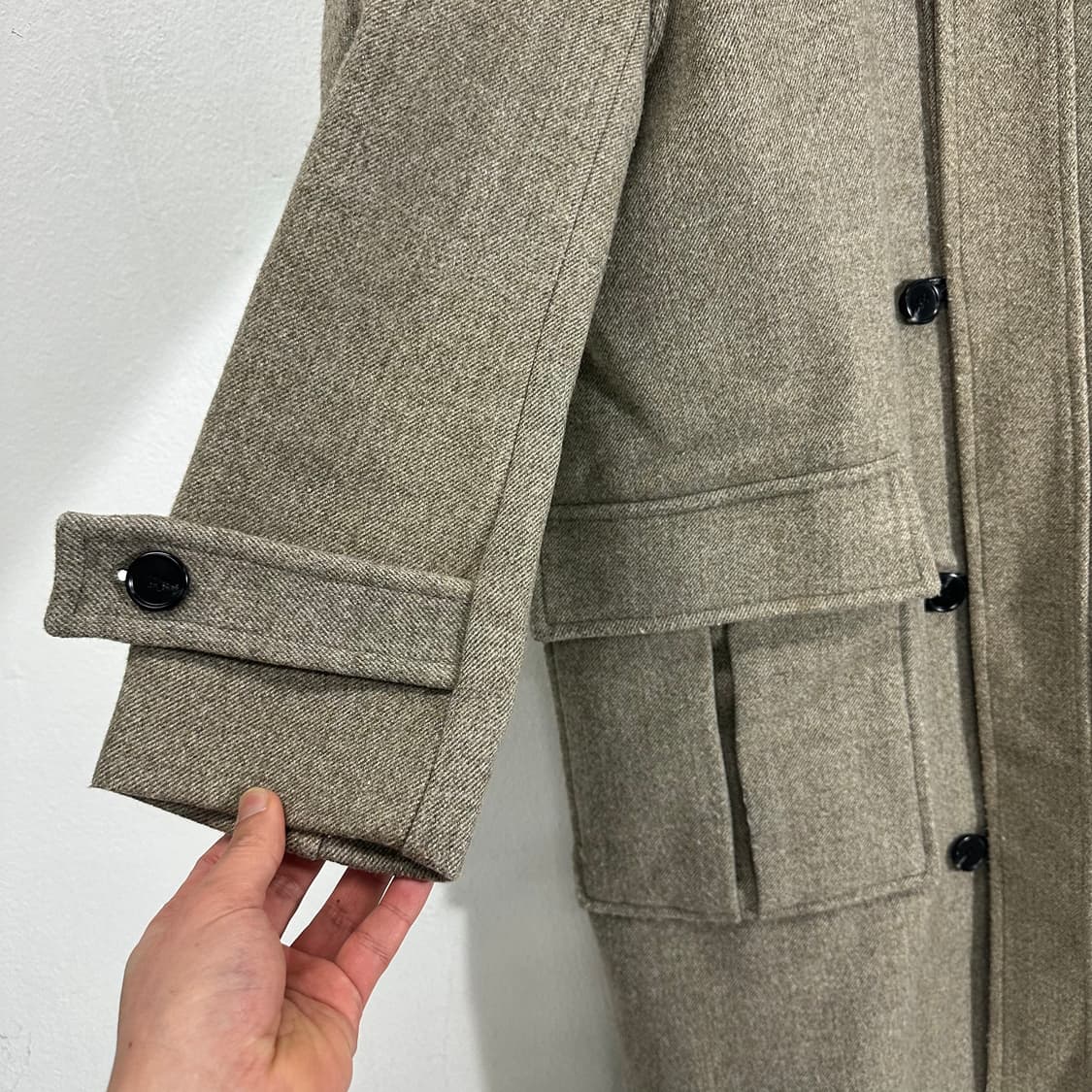 S 95 라퍼지스토어 오트밀 보아털 더플코트 상품이미지2