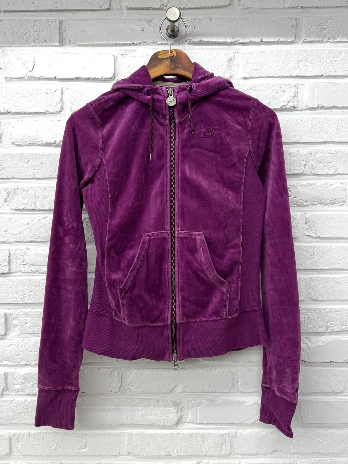 나이키 퍼플 벨벳 투웨이 후드집업 상품이미지3