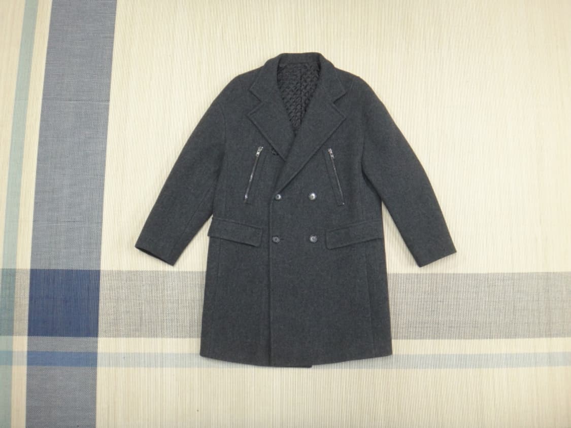 (100) 시스템 SYSTEM 울 캐시미어 혼방 더블 코트 상품이미지1