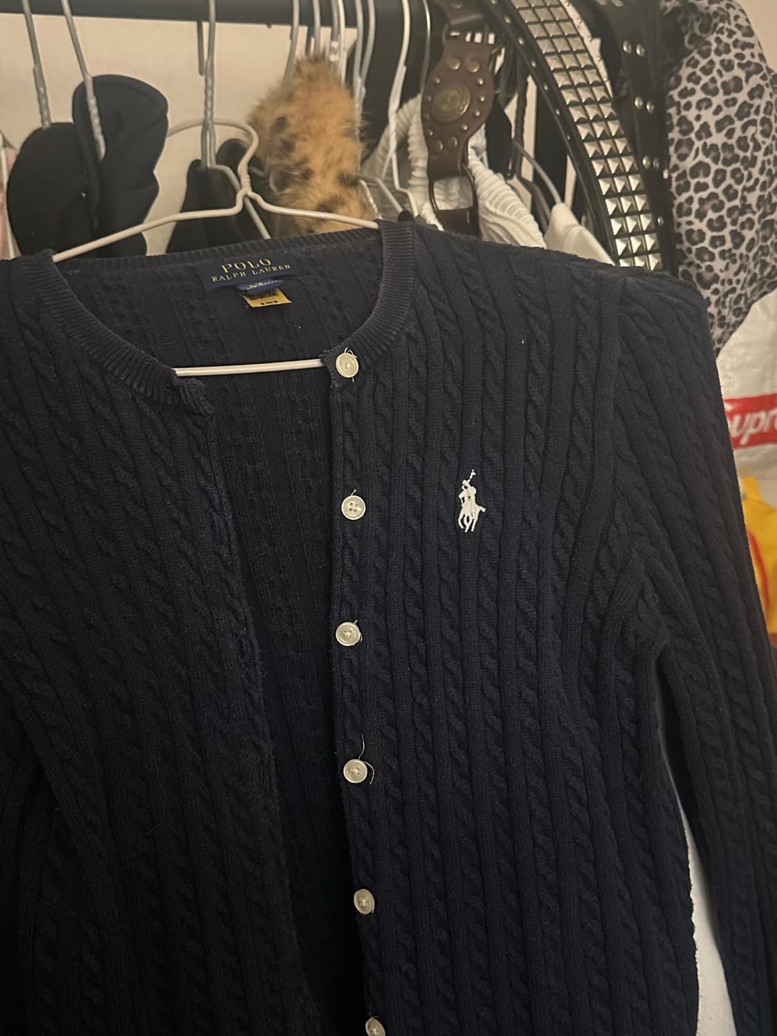 폴로 여성 네이비 가디건 상품이미지2