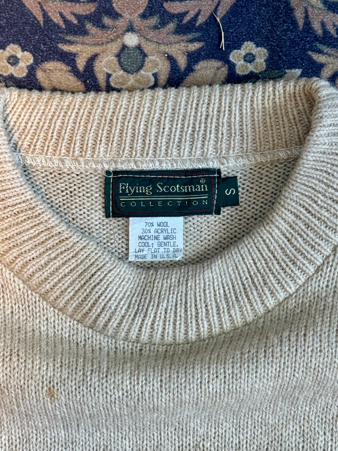 빈티지 Flying Sportsman 크루넥 울 스웨터 USA Made 상품이미지4