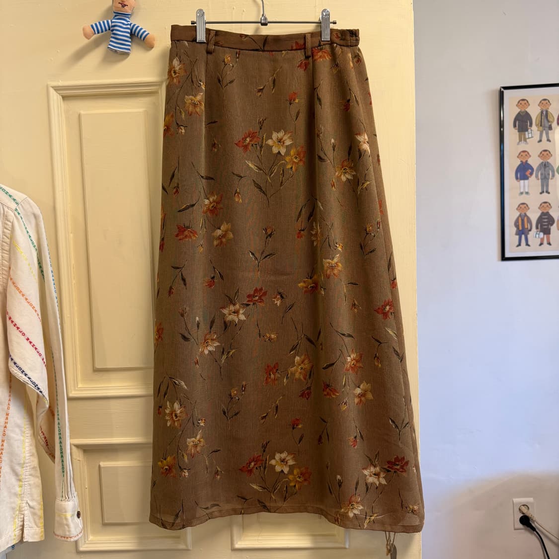 플라워 패턴 자가드 스커트 상품이미지1