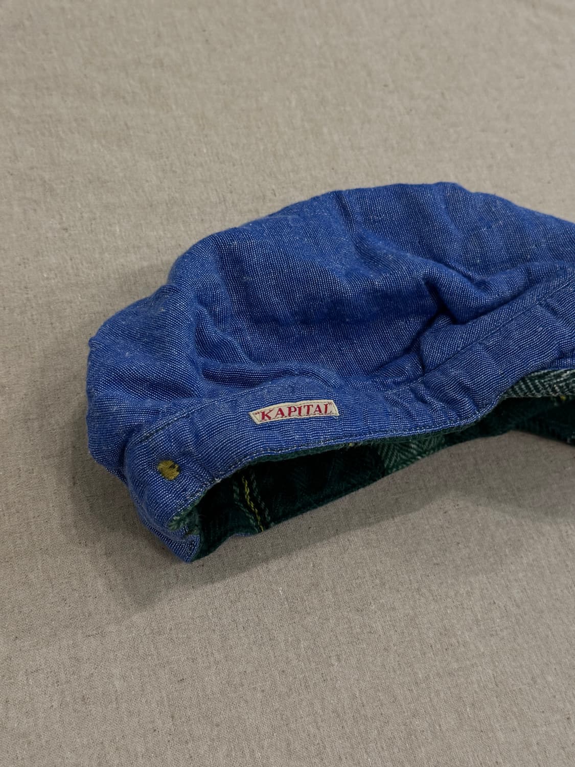 캐피탈 그린 체크 울 캡 상품이미지5