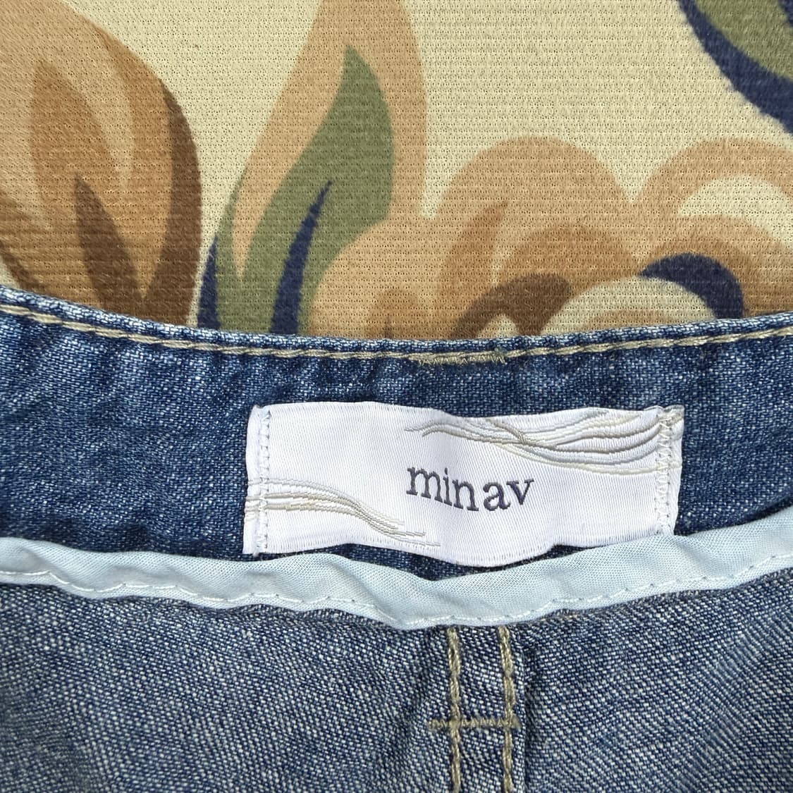 (M)미나브 minav 원턱 버뮤다 데님 반바지(미드나잇 블루) 상품이미지2