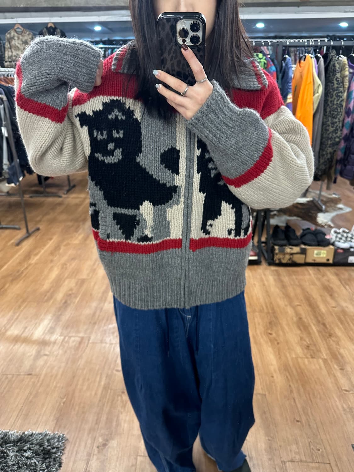 90s 파스듀 빈티지 울 코위찬 자켓 상품이미지2