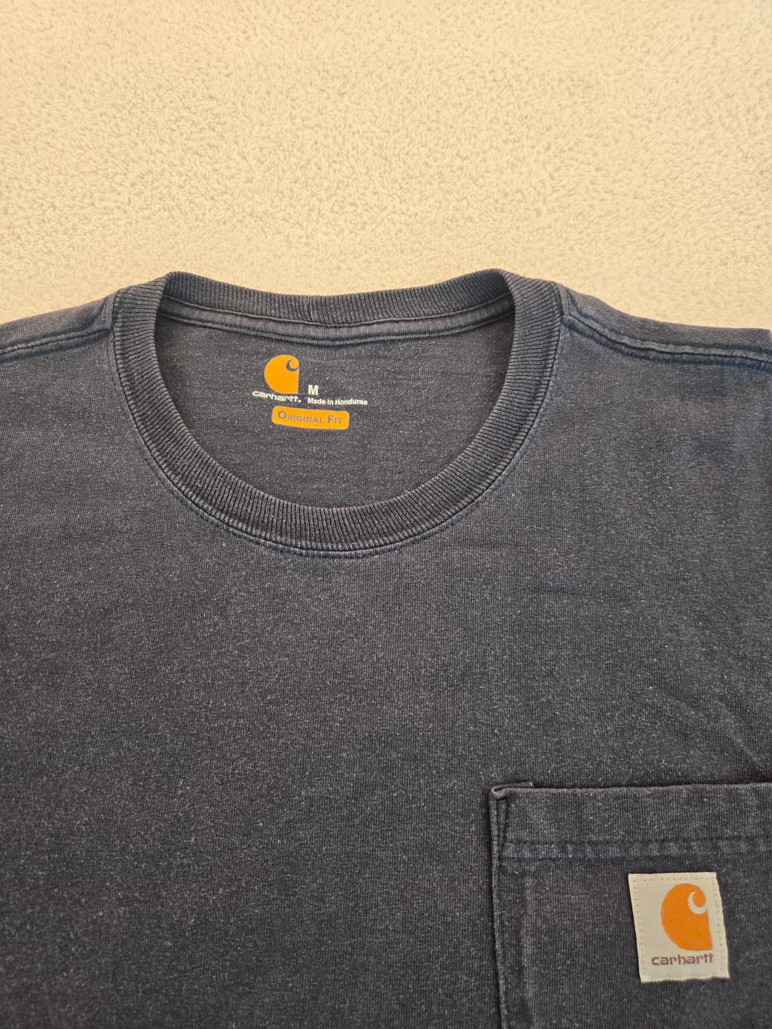 칼하트 포켓 반팔 티셔츠 네이비 M 상품이미지3