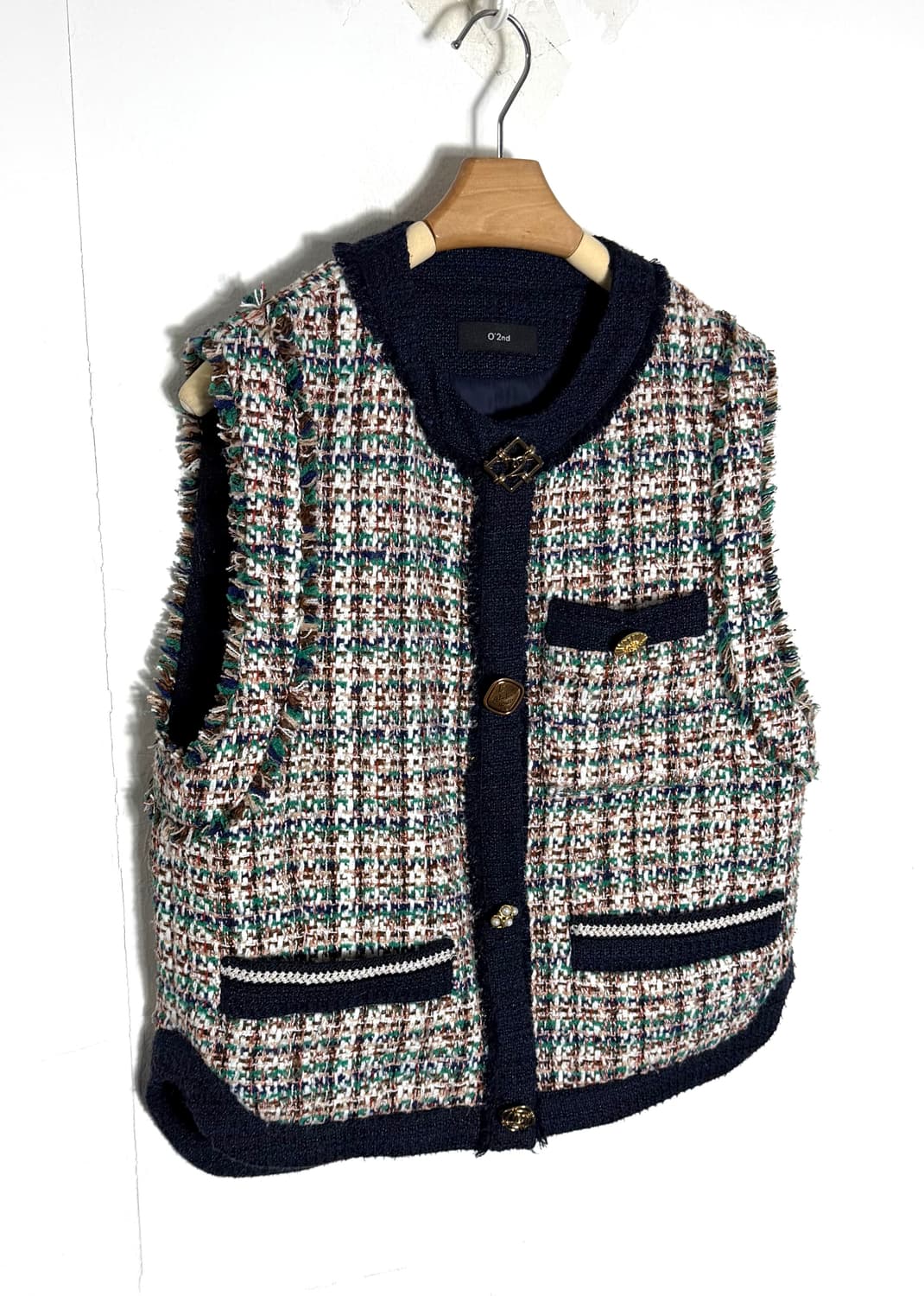 오즈세컨 트위드자켓 오즈세컨자켓 조끼 베스트 한섬 상품이미지1