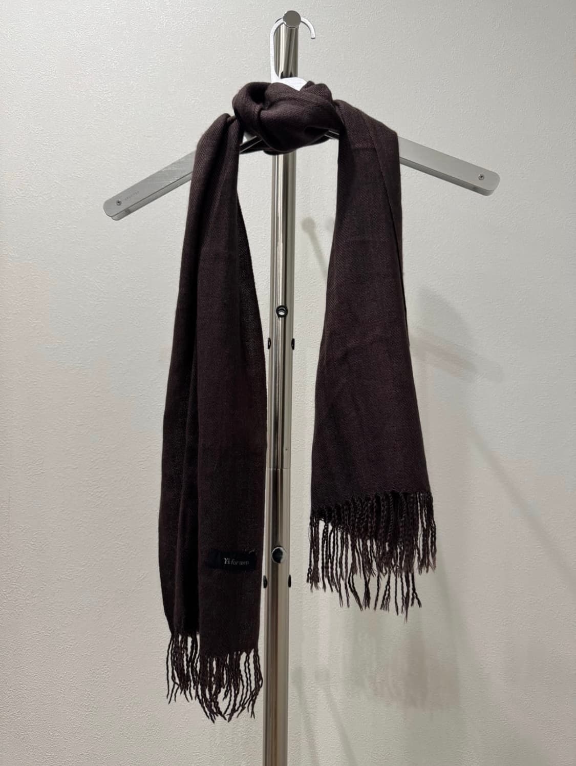 Yohji Yamamoto 00's 울 캐시미어 브라운 머플러 상품이미지1