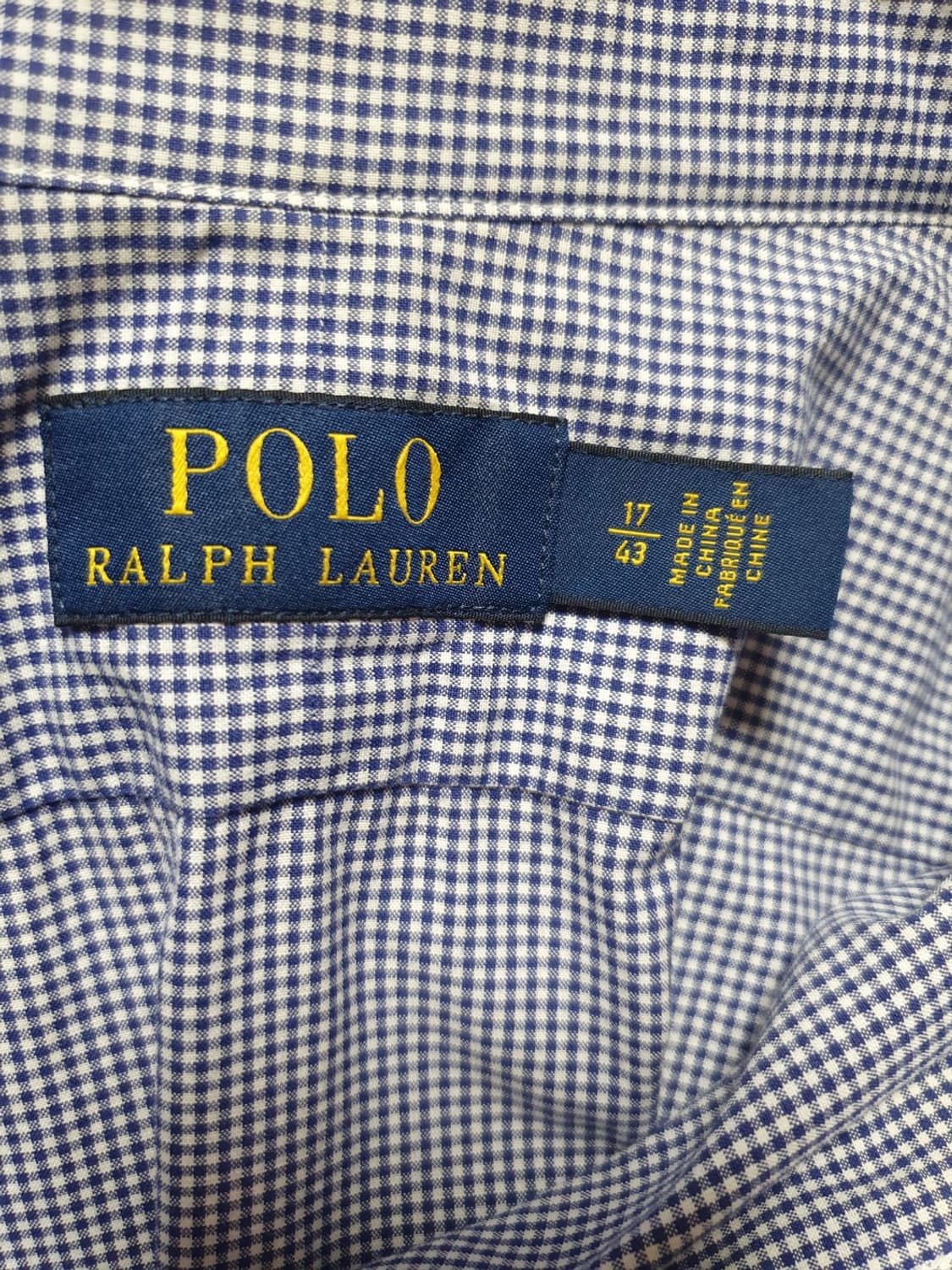 폴로랄프로렌 블루 깅엄 체크 셔츠 105 상품이미지6