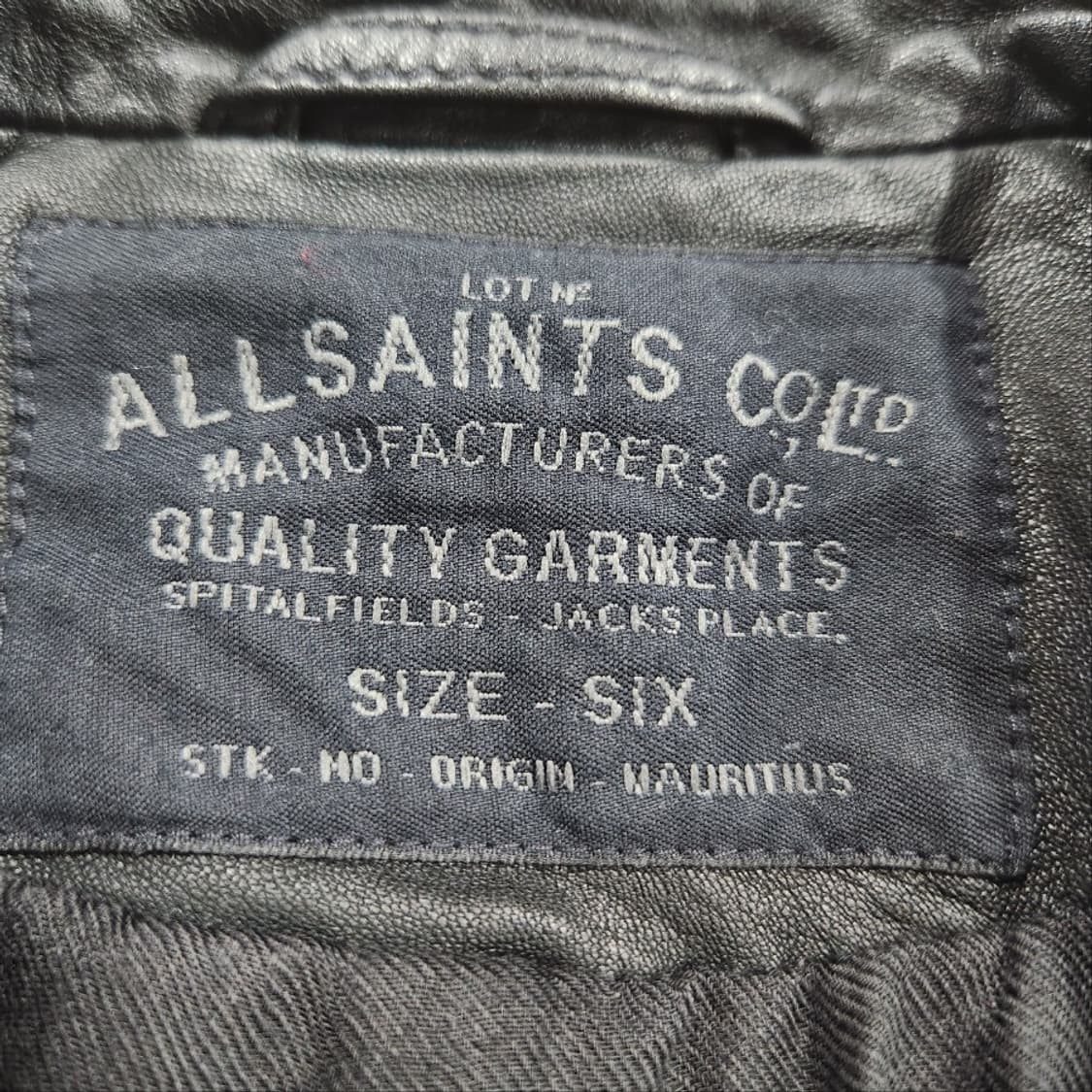 [여6]올세인츠 블랙 레이어드 가죽 자켓[Y64-005] 상품이미지9