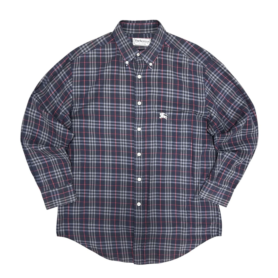 버버리 네이비 노바체크 셔츠(M) 상품이미지1