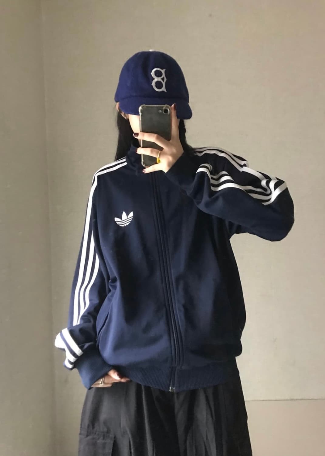 아디다스 구 파이어버드 져지 트랙탑 집업 유로파 105 XL 남색 네이비 상품이미지3