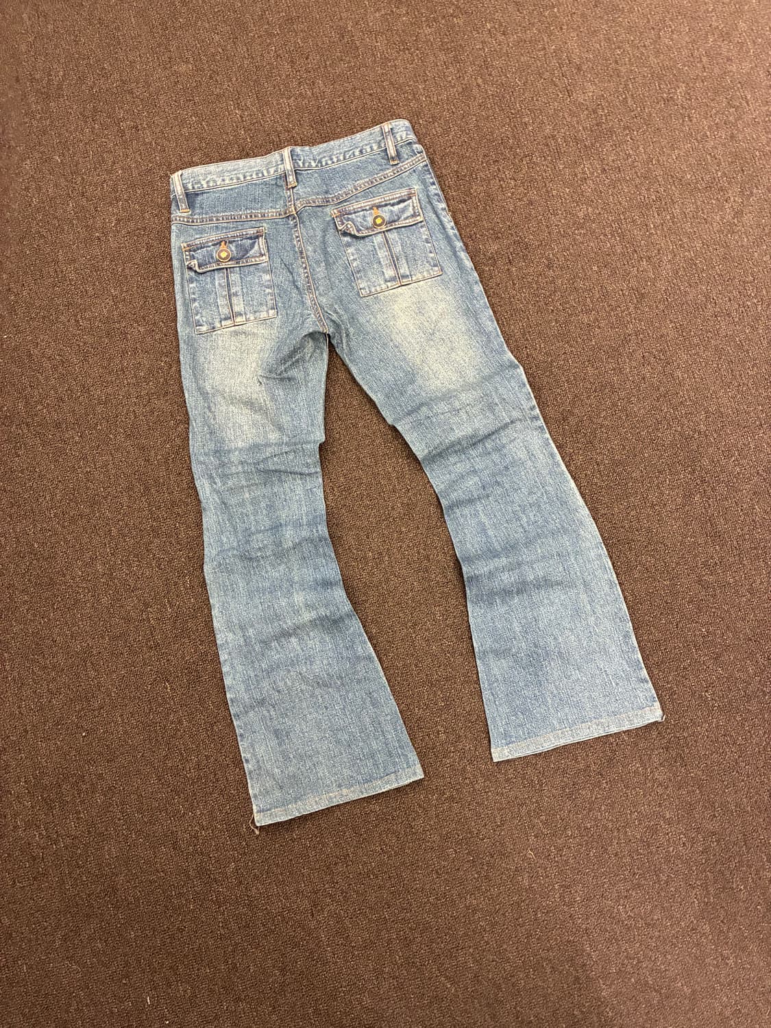 61-87)Japanese vintage 여성 부츠컷 카고 데님팬츠 상품이미지7