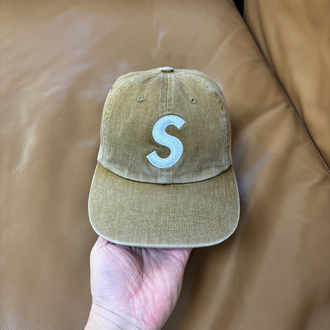 슈프림 S로고 볼캡 모자 20SS 피그먼트 탄 상품이미지2