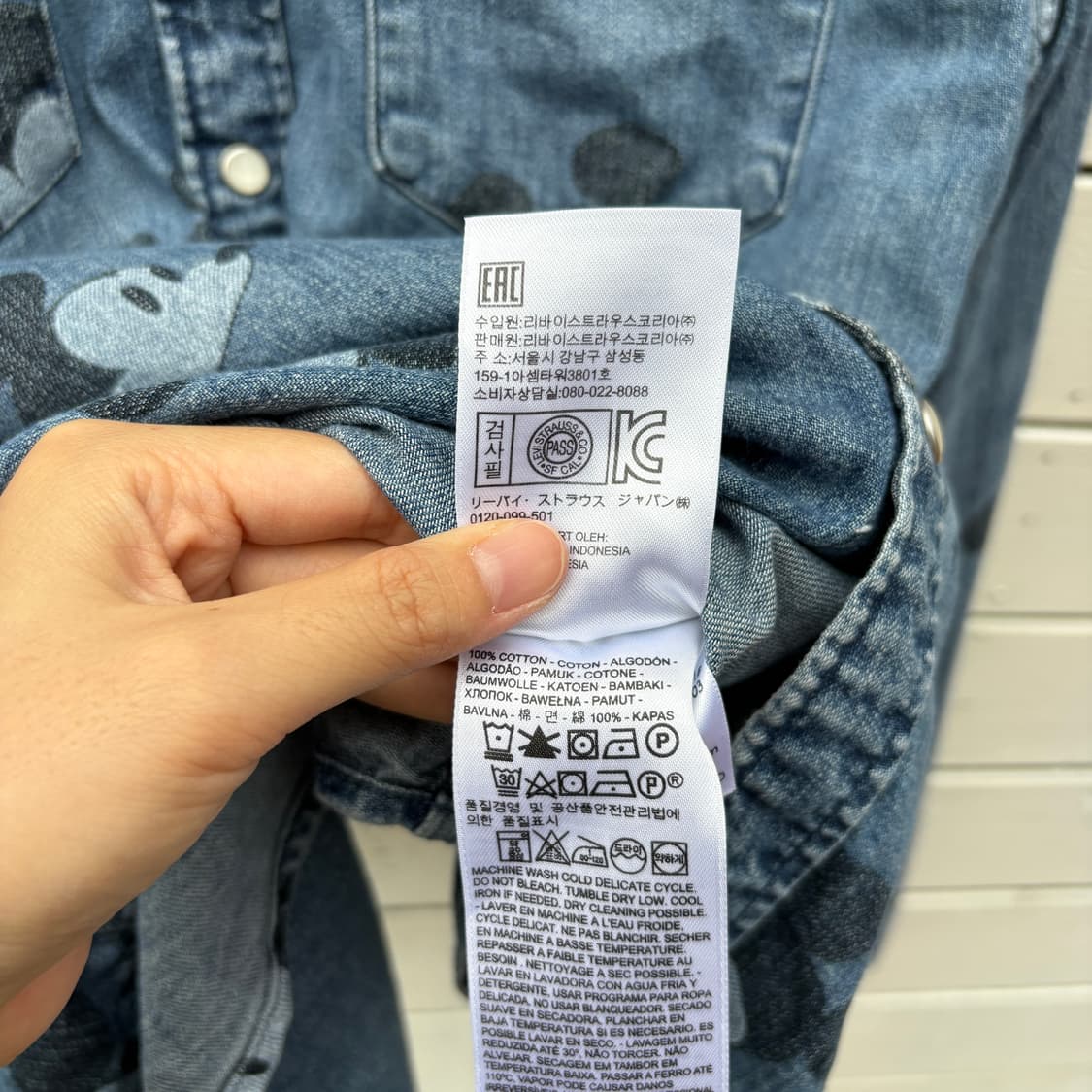 Levi’s x Disney 리바이스 디즈니 미키마우스 데님 셔츠 상품이미지5