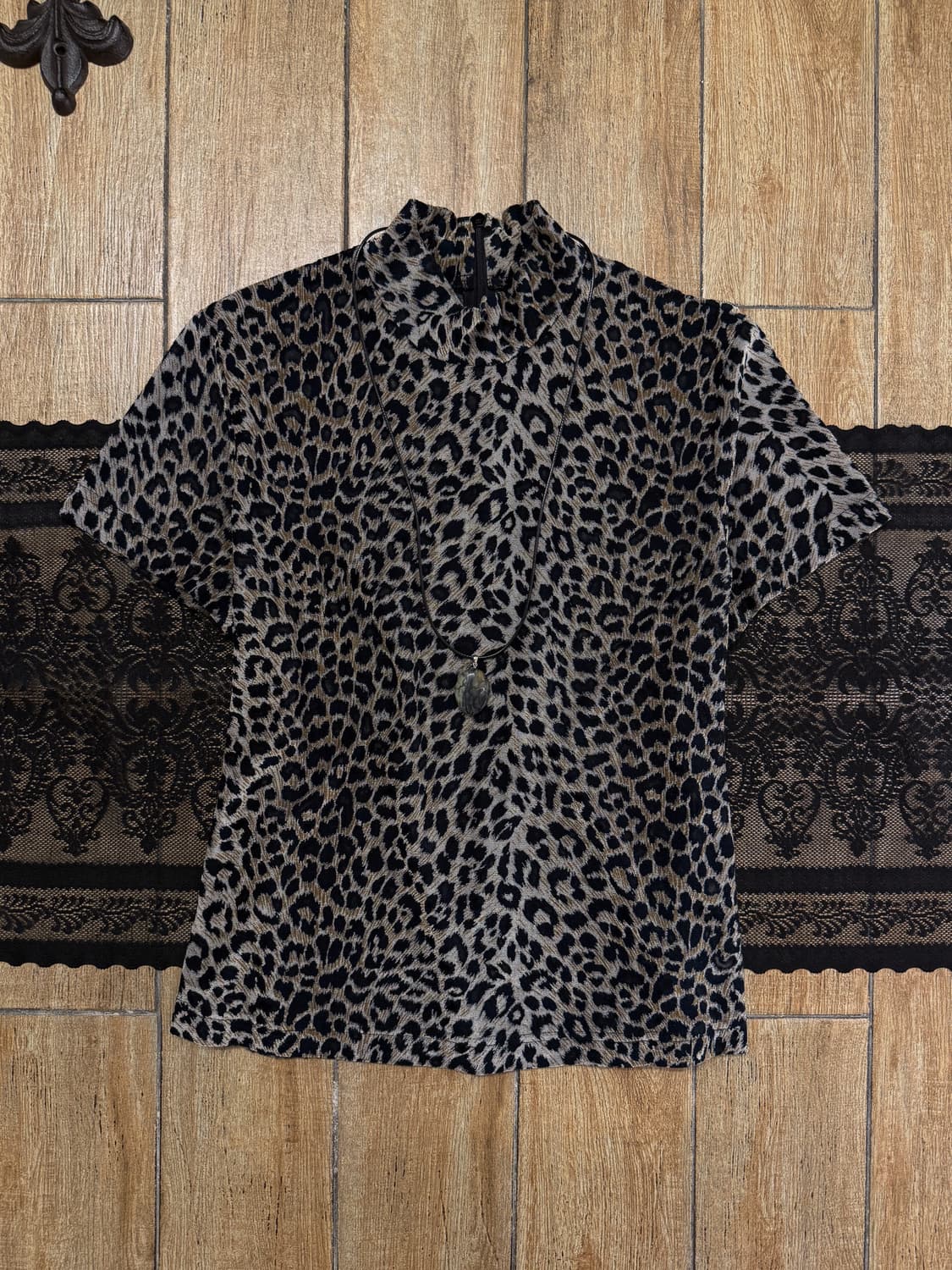 Half-Neck Leopard Blouse 0100 상품이미지1
