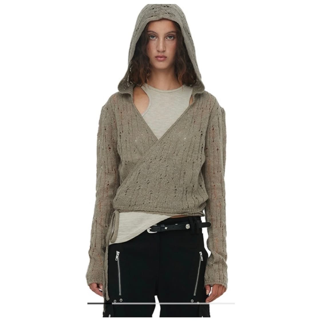 erratic scotch hoodie lap cardigan brown 상품이미지2